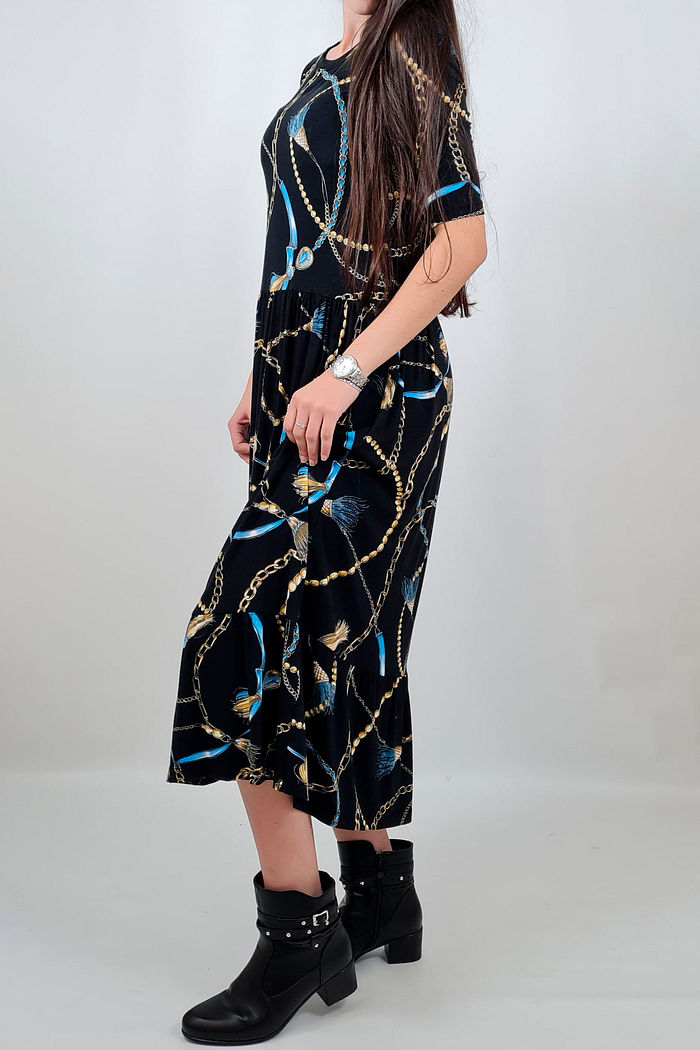 VESTIDO MIDI MEIA MANGA CAROL PRETTY GIRL