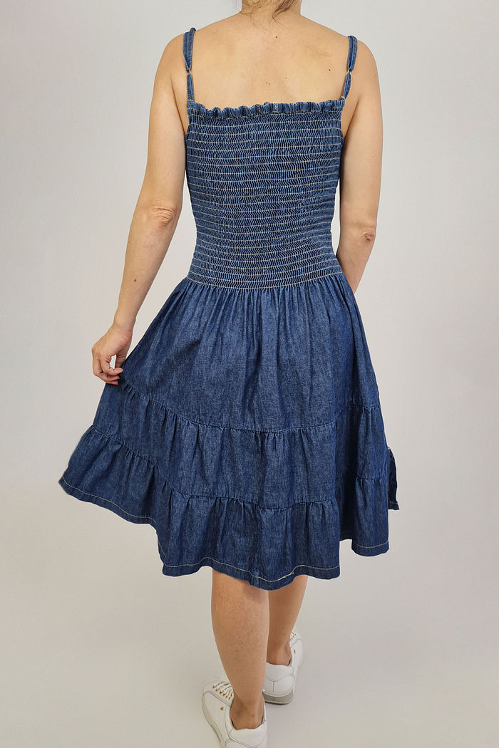 VESTIDO CURTO JEANS PEÔNIA PRETTY GIRL