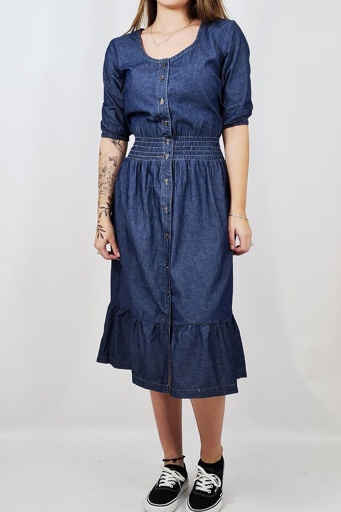 VESTIDO JEANS MIDI BOHO JULLY