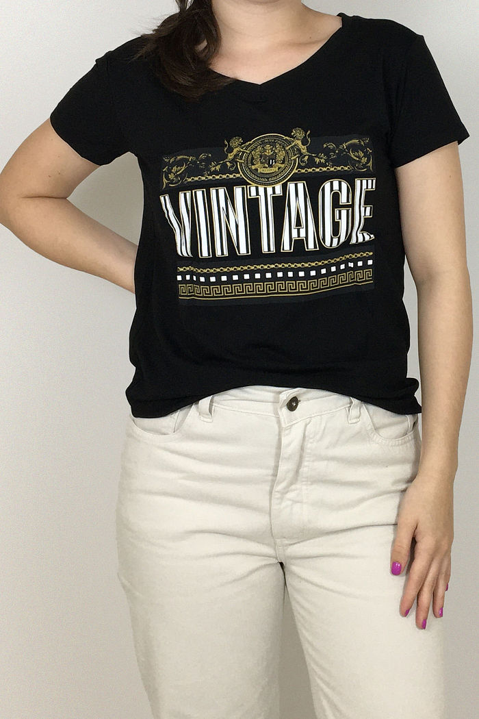 T-shirt Preta Vintage