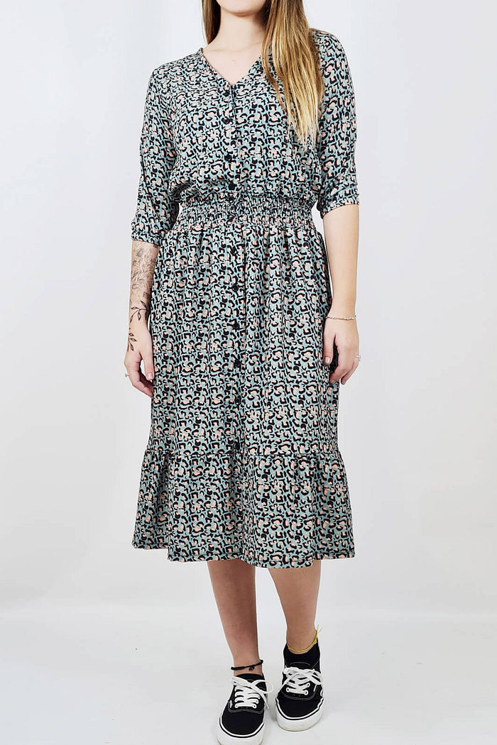 VESTIDO MIDI ONÇA CHARLOTTE PRETTY GIRL