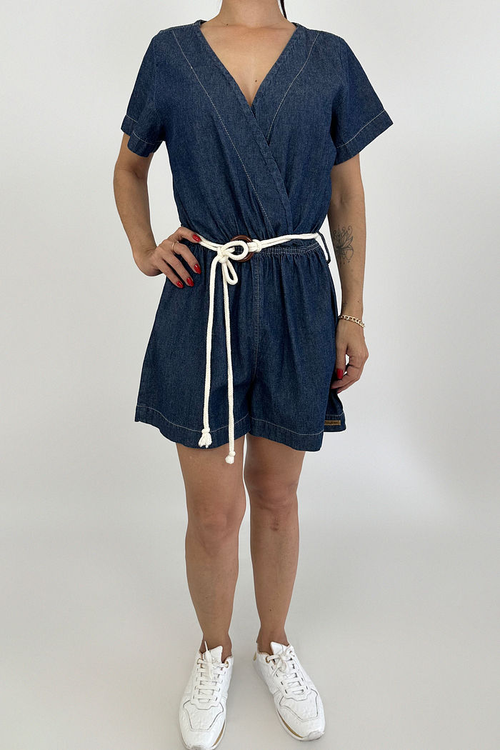 MACAQUINHO CURTO JEANS TRANSPASSADO