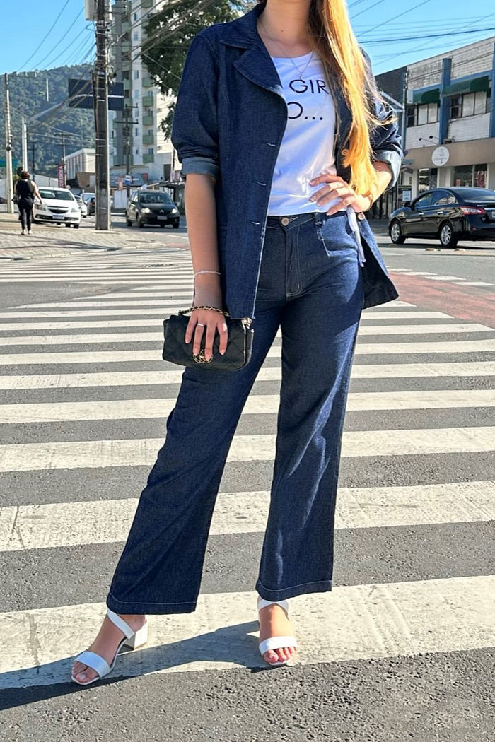 Blazer Jeans Mom Teca