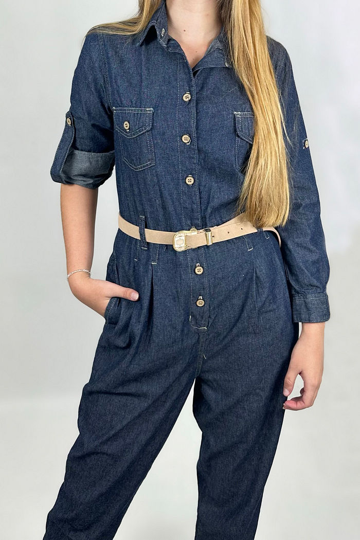 Macacão Jeans Tina Amaciado