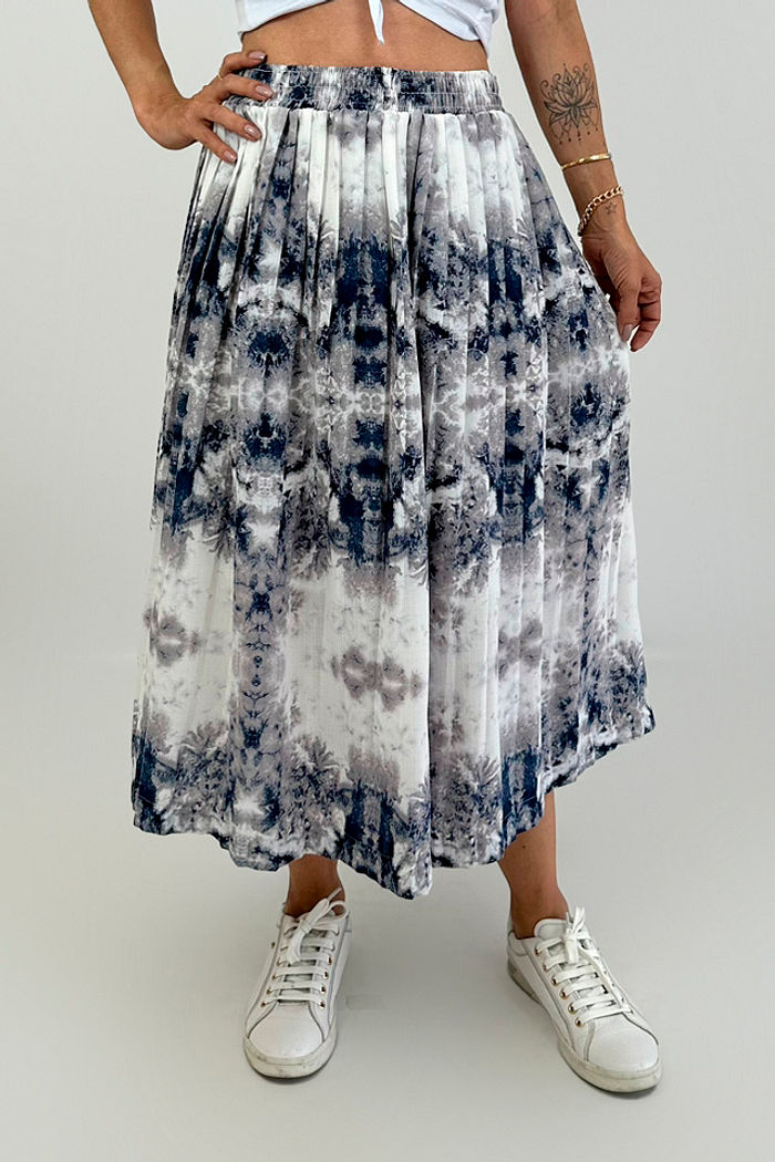 SAIA MIDI PLISSADA TIE DYE