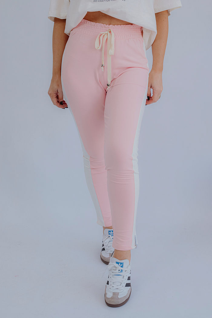 Calça Moletom Feminina com Faixa Lateral Marcella