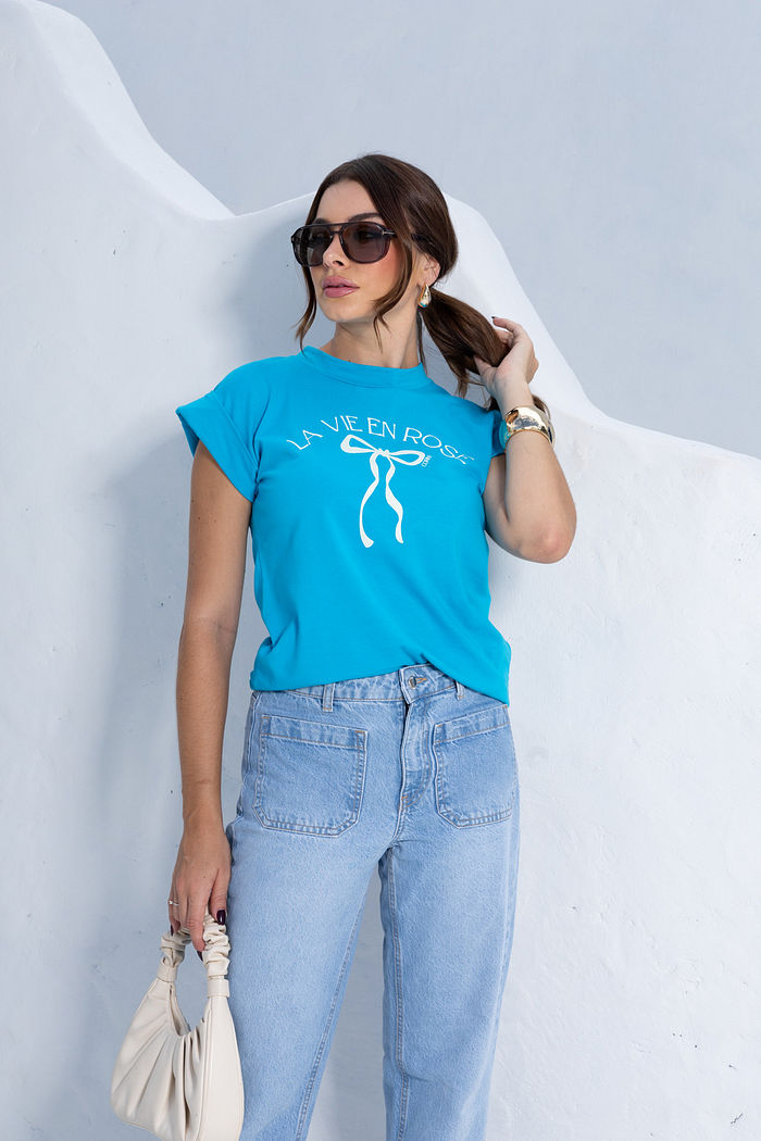 T-Shirt Feminina Algodão Esther La Vie en Rose