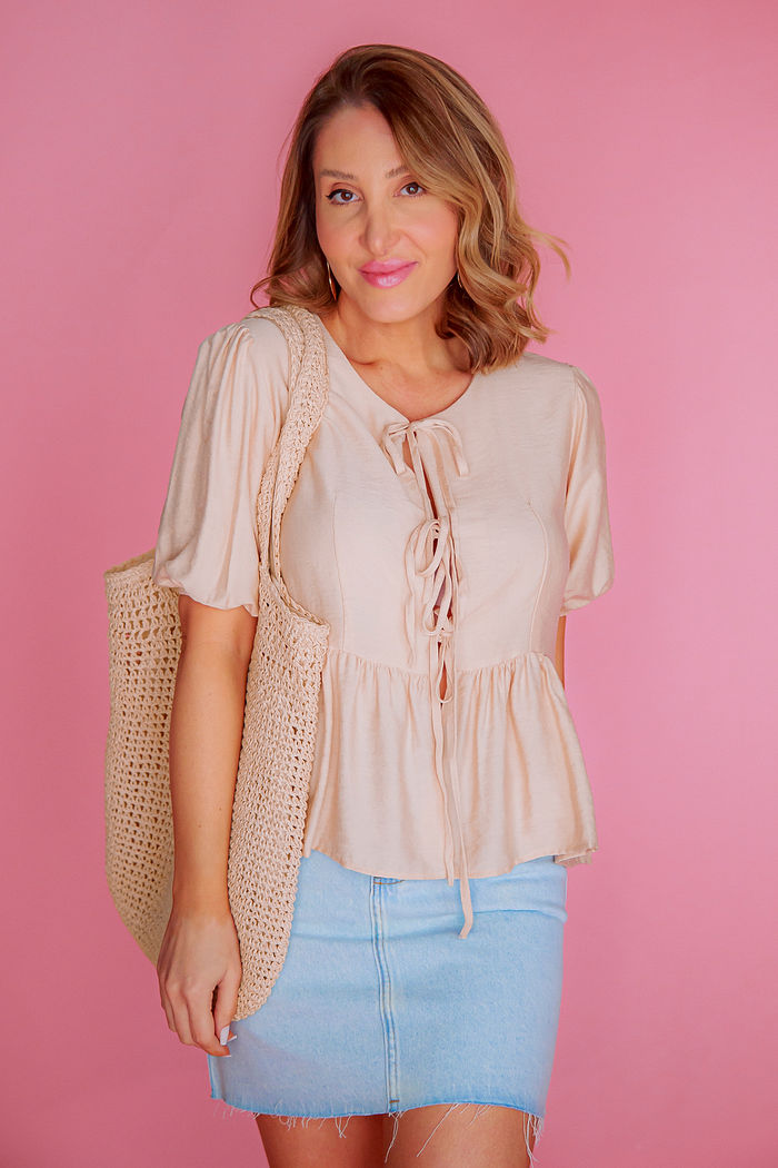 BATA LAÇOS CAROLA BEGE