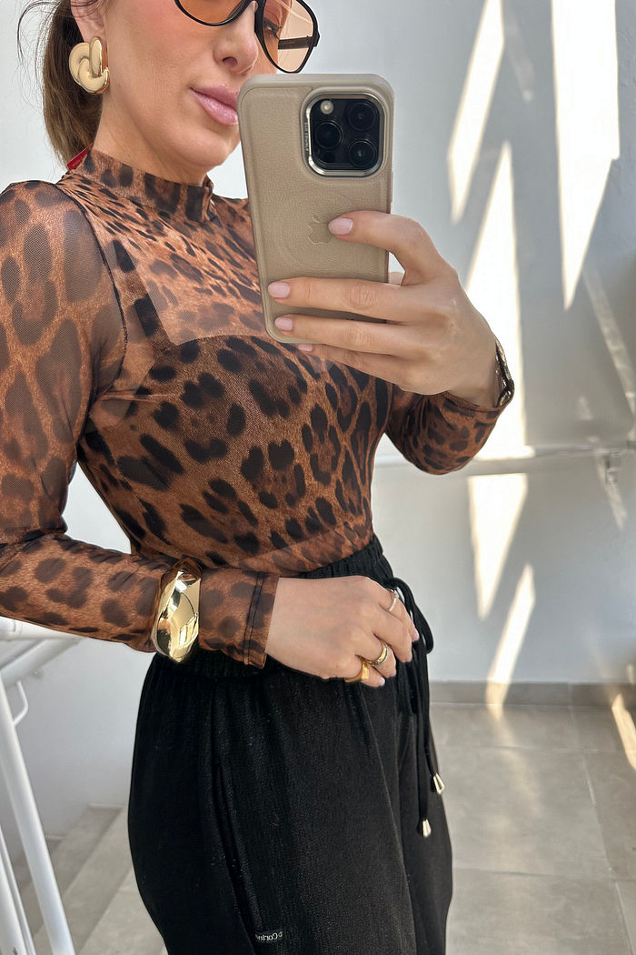 BLUSA TRANSPARENCIA LIA - ONÇA