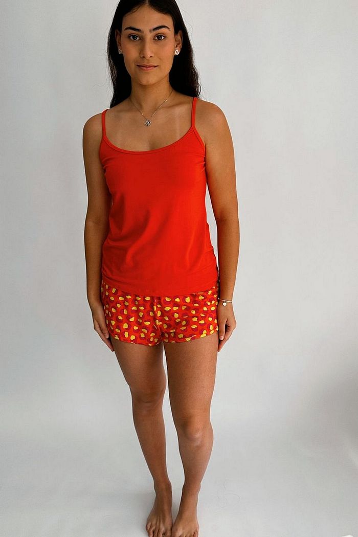 Pijama Feminino Alça com Short - Encanto Tropical