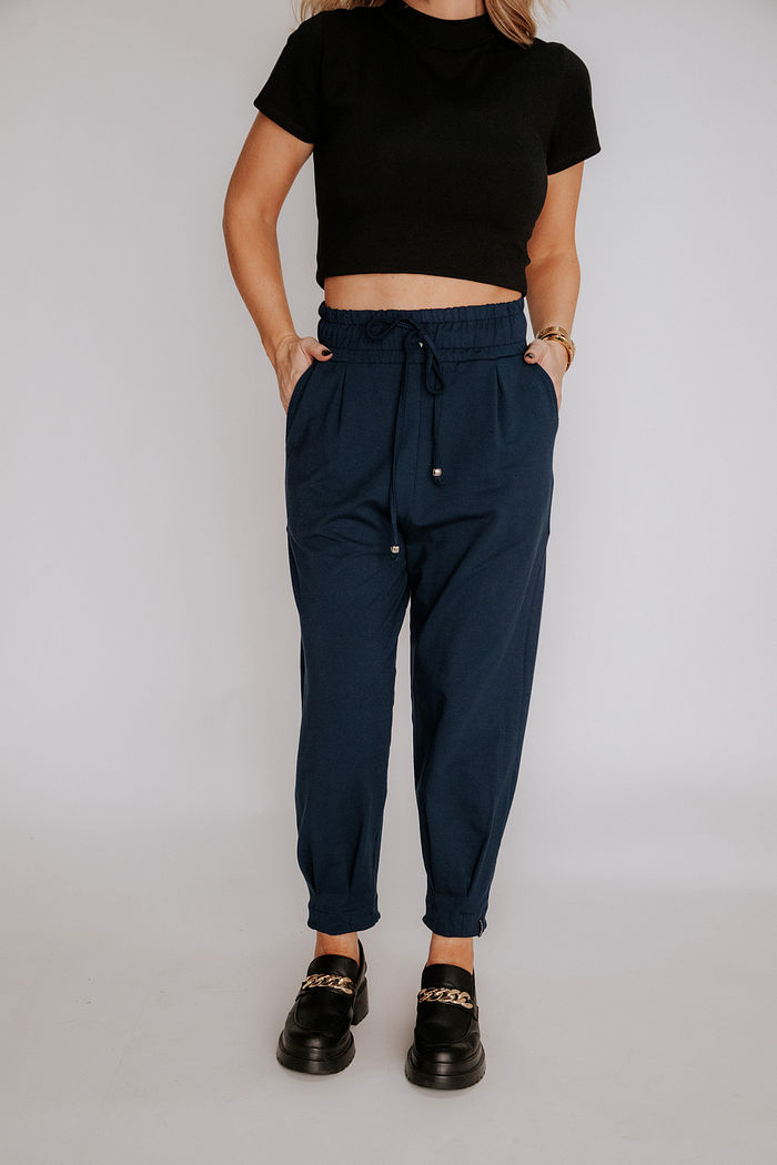 CALÇA MOLETOM ROMANA MARINHO