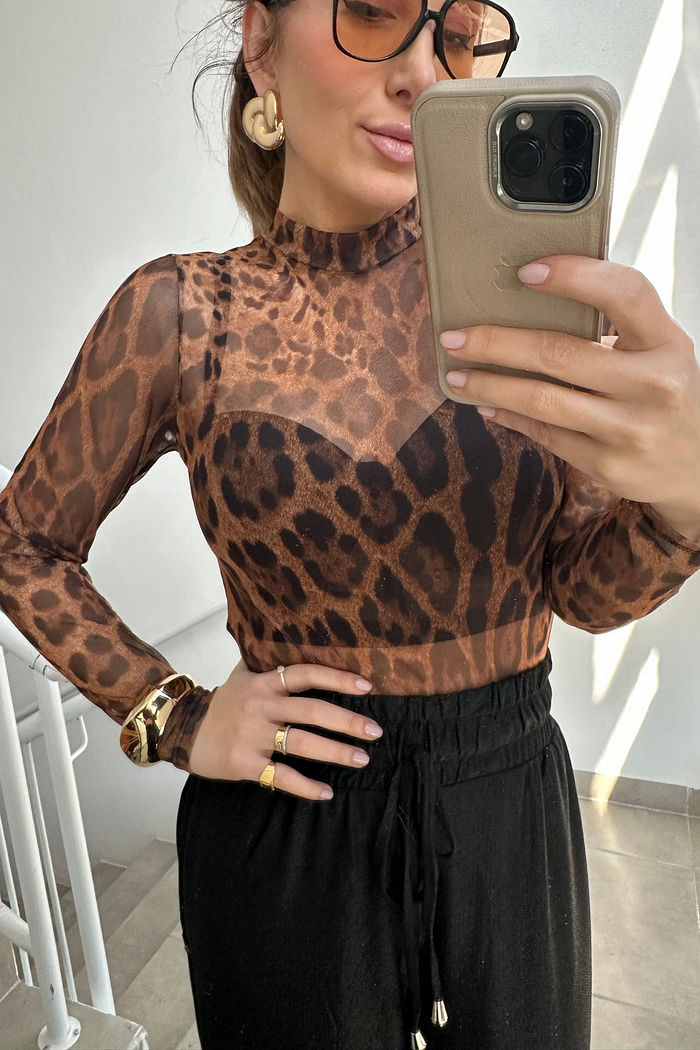 BLUSA TRANSPARENCIA LIA - ONÇA