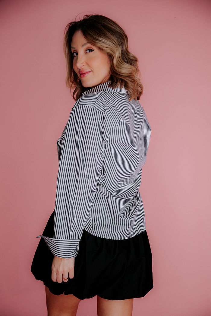 SAIA BALONÊ TRICOLINE BECKY PRETA