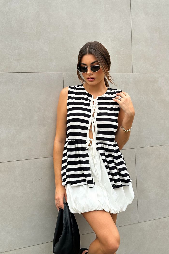 Bata Listrada Mirela Off White e Preto