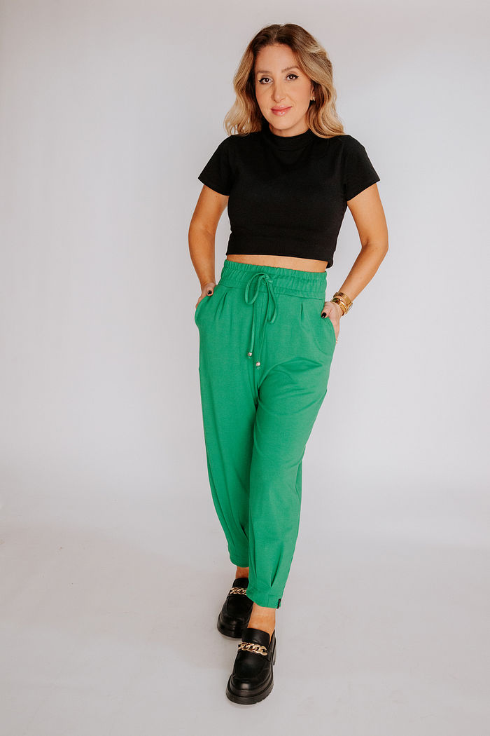 CALÇA MOLETOM ROMANA VERDE