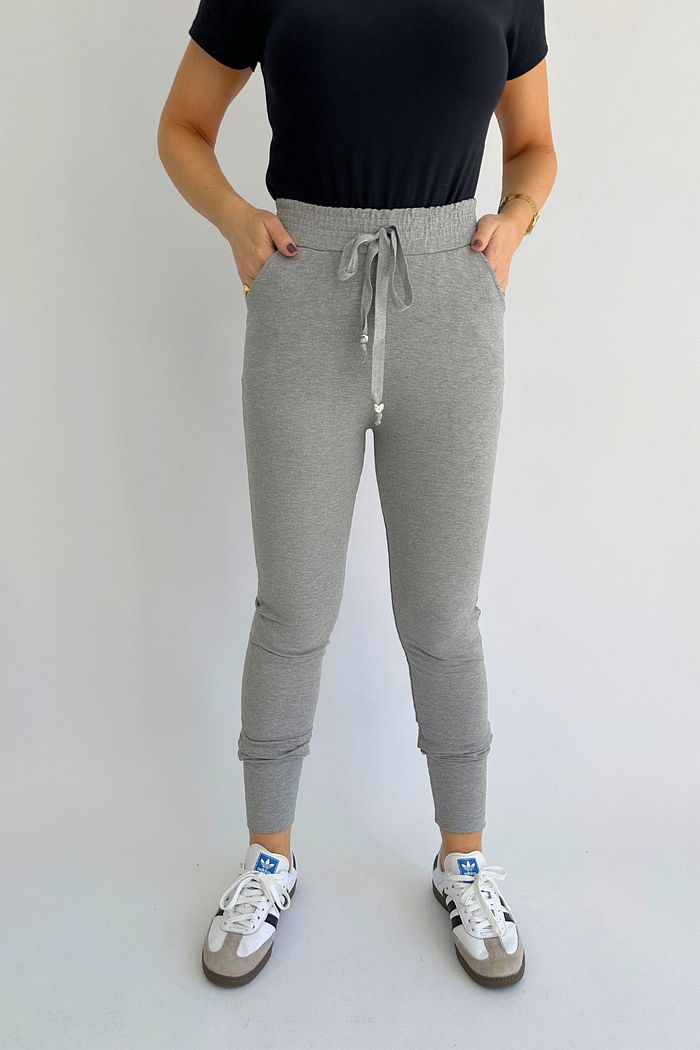 Calça Moletom Feminina Corina - Mescla Medio