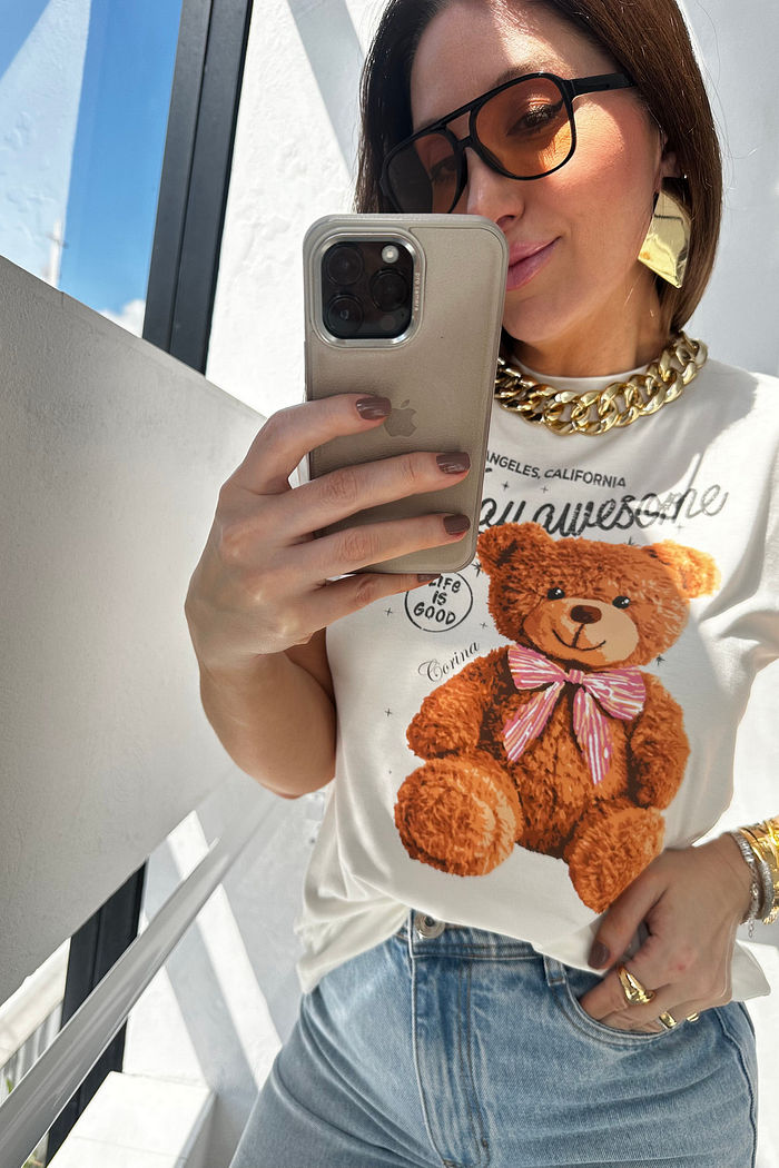T-Shirt Feminina Tradicional Teddy Los Angeles