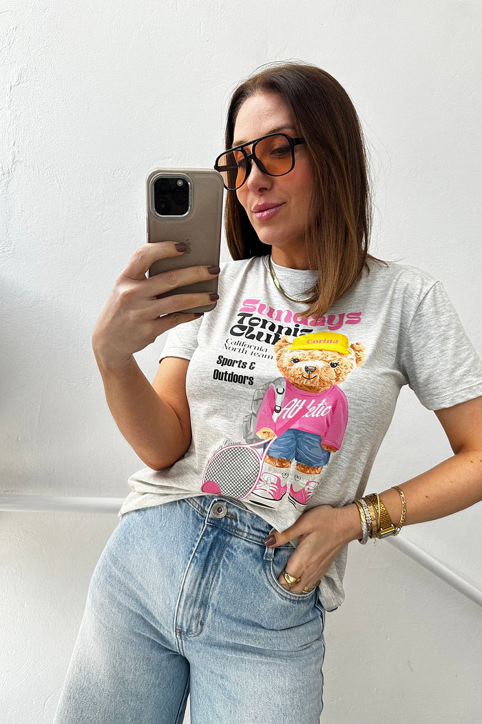 T-Shirt Feminina Tradicional Teddy Tennis Club