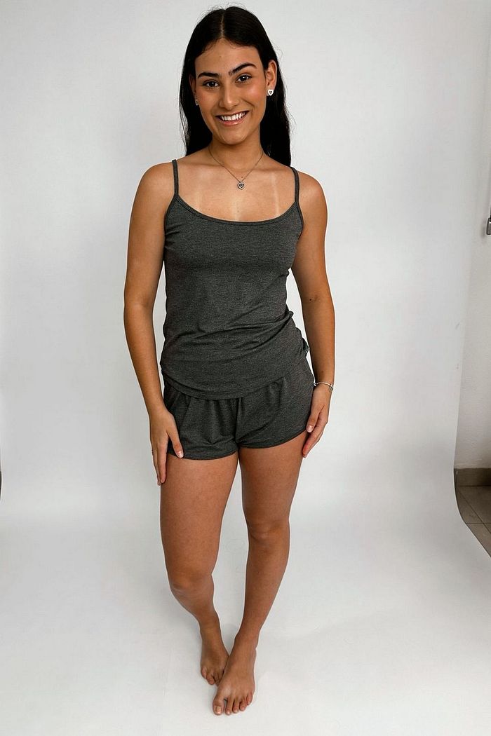 Pijama Feminino Alça com Short - Serena