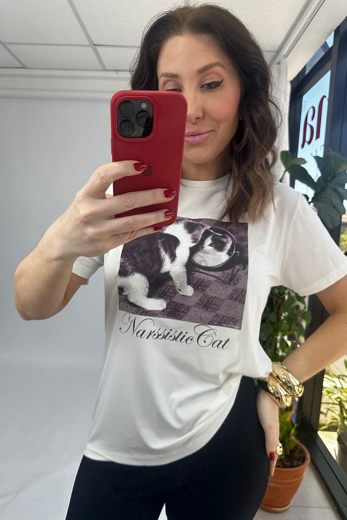 T-Shirt Feminina - Gato Espelho