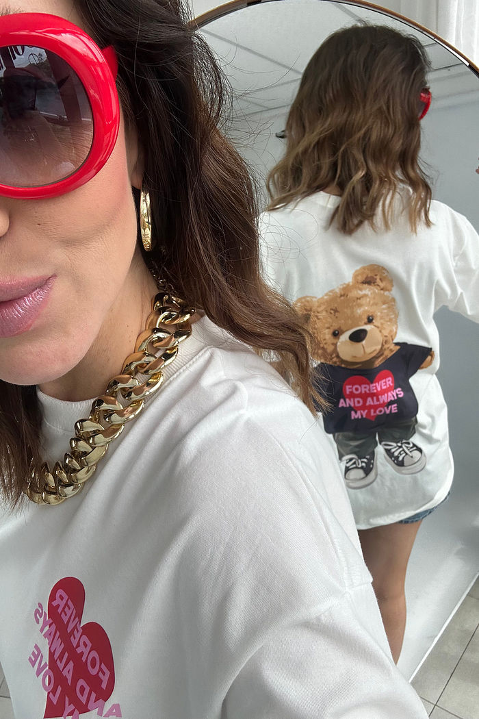 T-Shirt Feminina Over Urso Forever