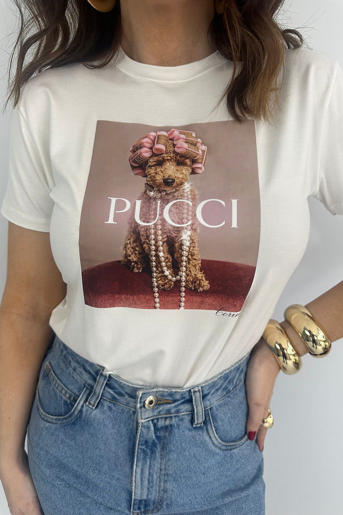T-Shirt Feminina - Dog Pucci