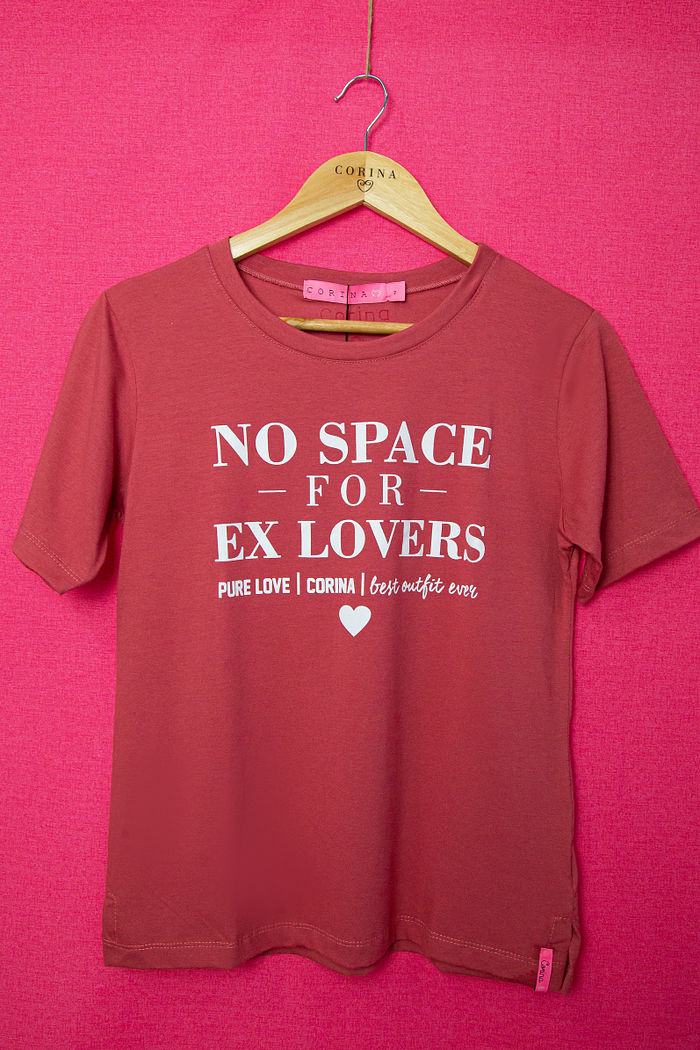 T-Shirt Feminina Algodão No Space Vermelha