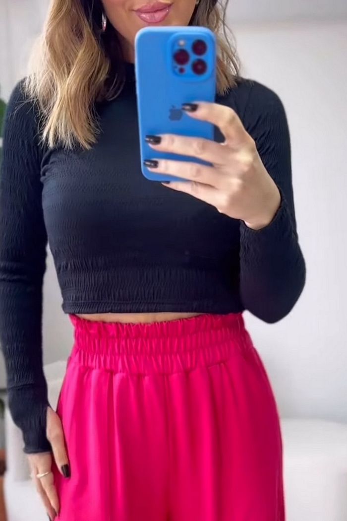 CROPPED CANELADO DEDINHO ANGELA PRETO