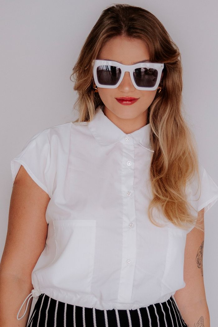 CAMISA CROPPED MARA BRANCA