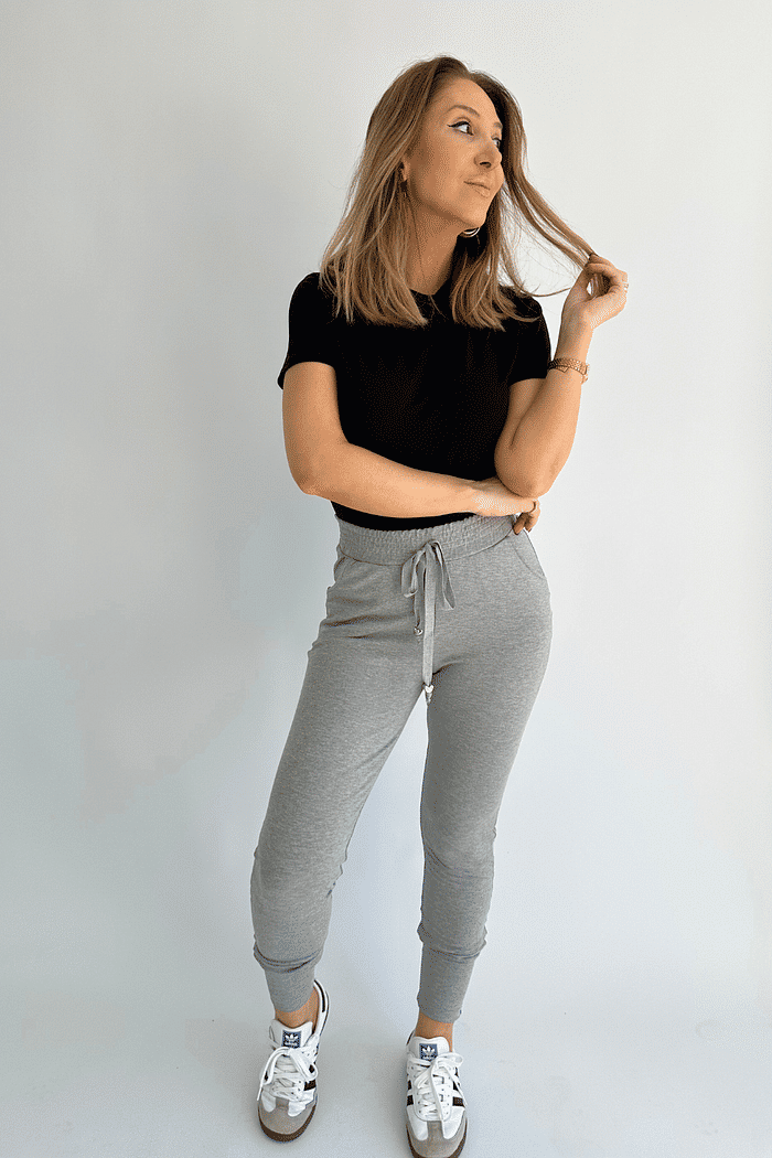 Calça Moletom Feminina Corina - Mescla Medio