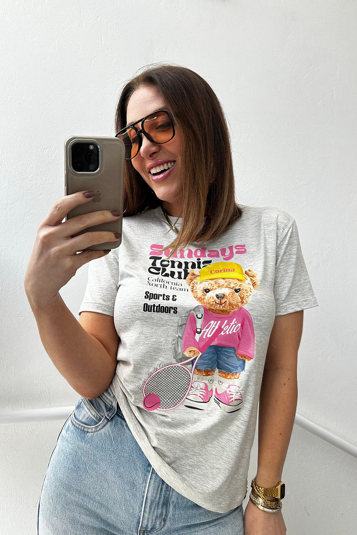 T-Shirt Feminina Tradicional Teddy Tennis Club