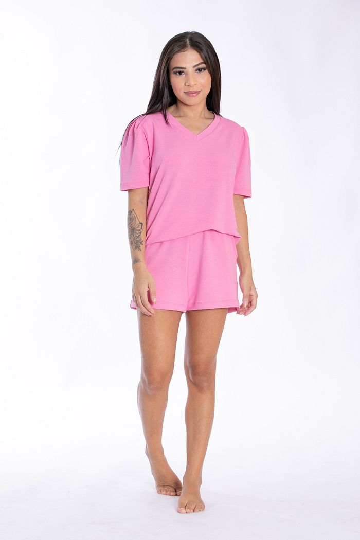 Pijama Curto Rosa Barbie