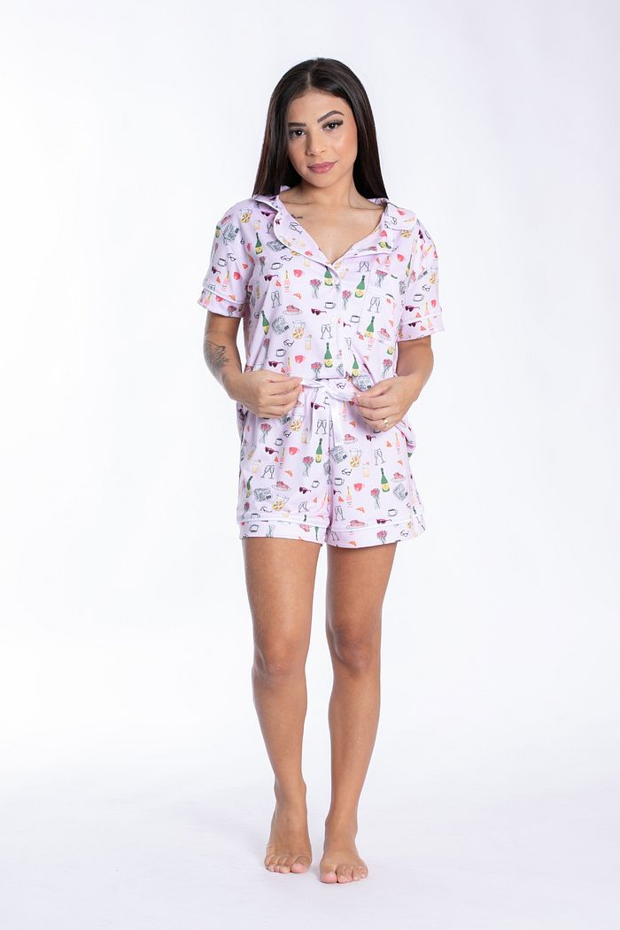 Pijama Americano Curto Paris