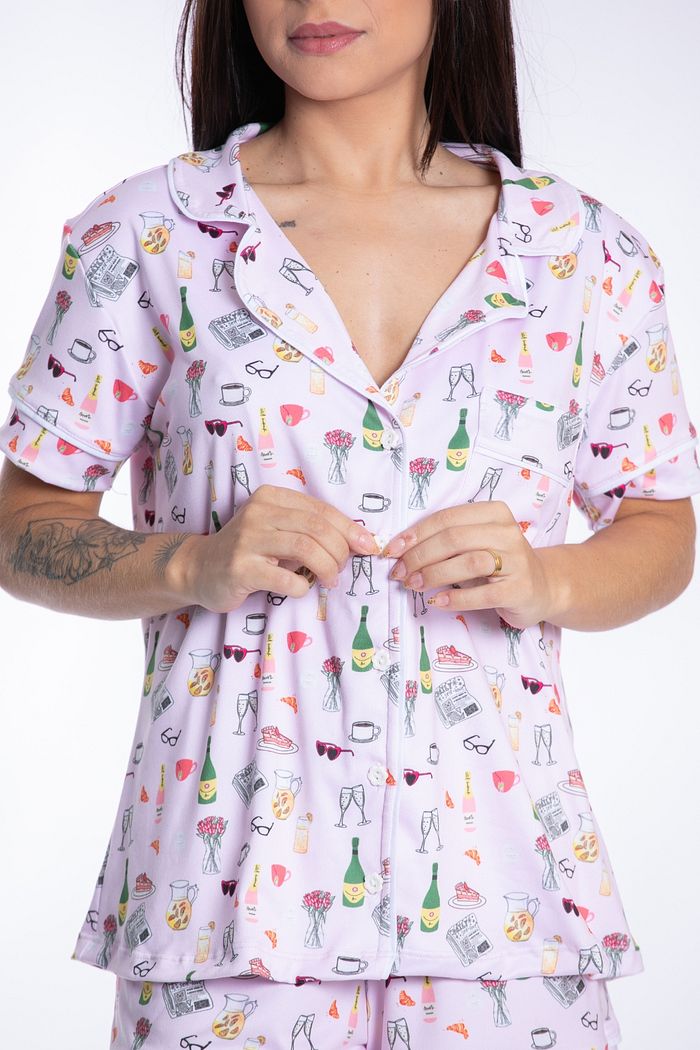 Pijama Americano Curto Paris