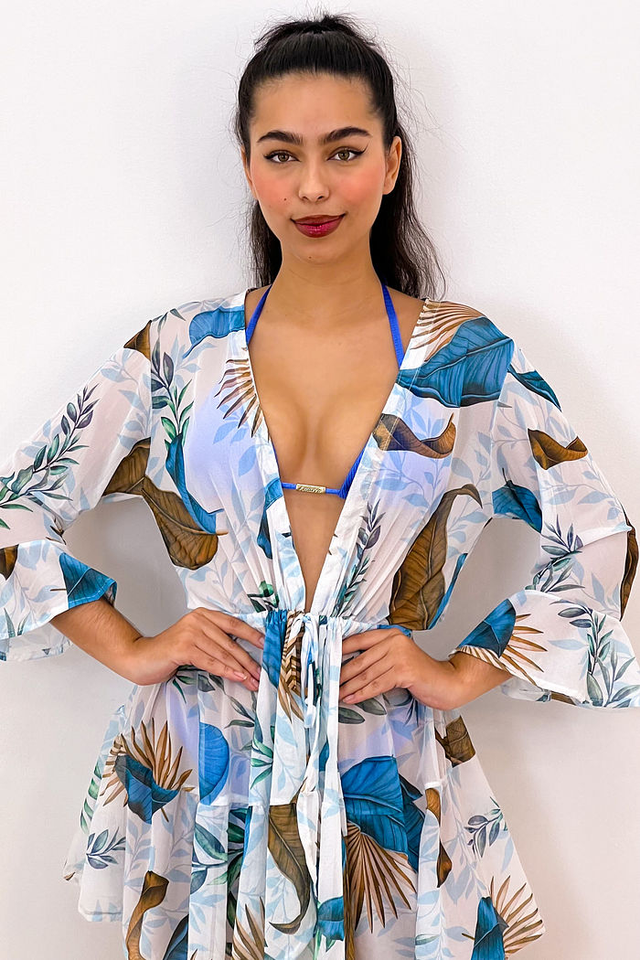 SAIDA CURTA ILUSION - FOLHAS AZUL