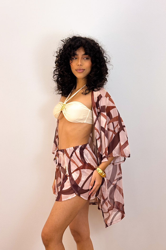 KIT RIO - ABSTRATO MARROM