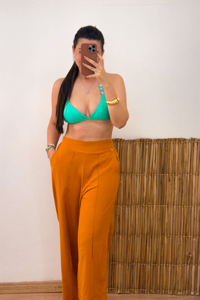 CALÇA LINHO - CARAMELO