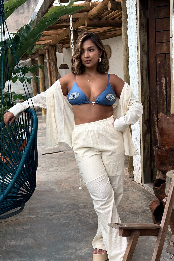 KIT CAMISA E CALÇA SUMMER - OFF WHITE