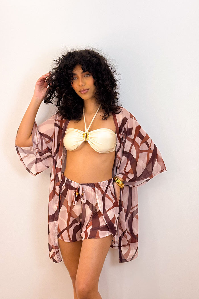 KIT RIO - ABSTRATO MARROM