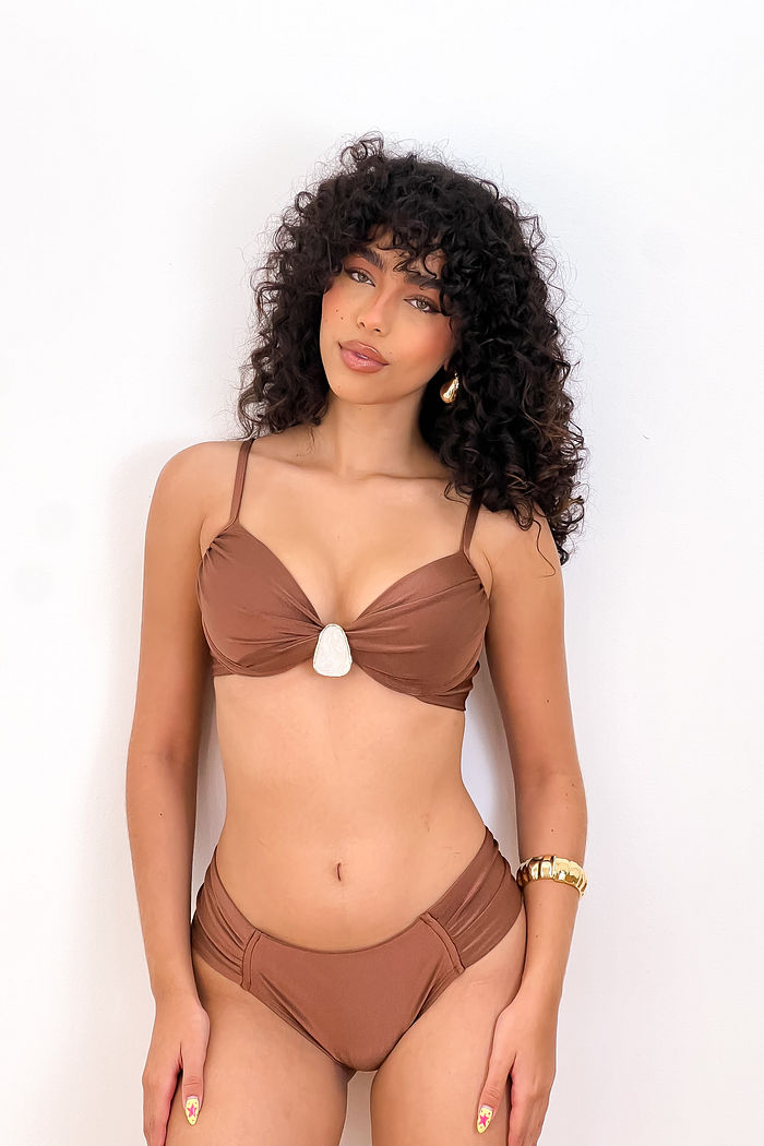 ARO MEIA TAÇA COM CALCINHA BOMBOM - MARROM