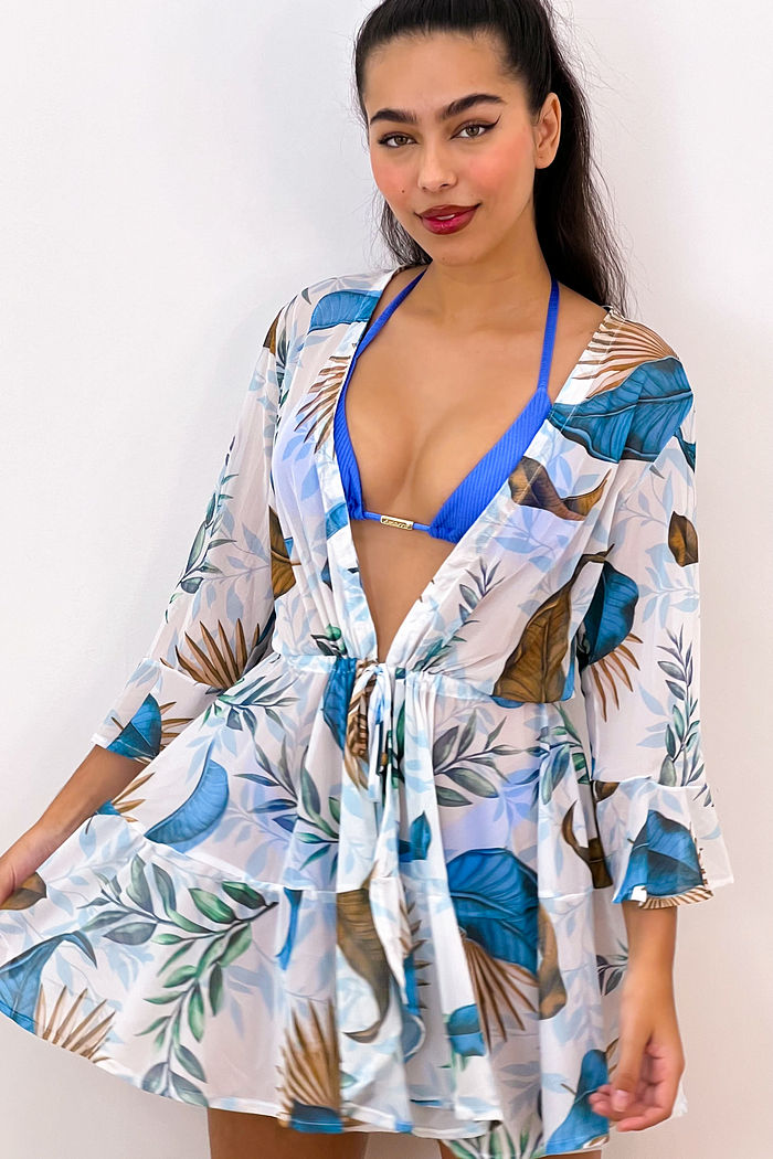 SAIDA CURTA ILUSION - FOLHAS AZUL