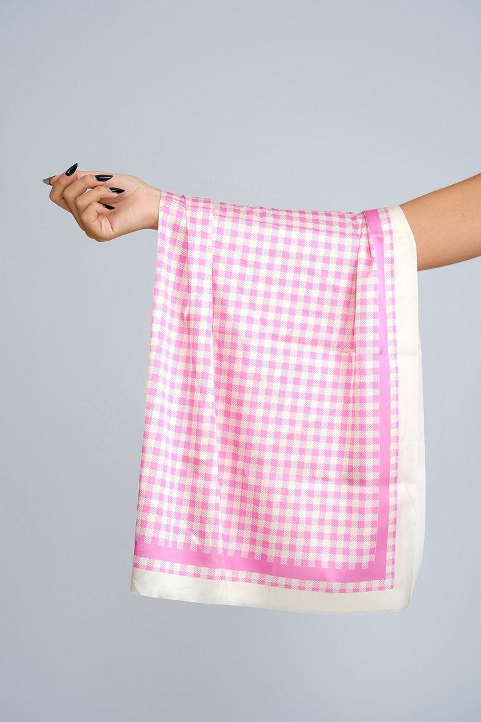 XADREZ ROSA - LENÇO