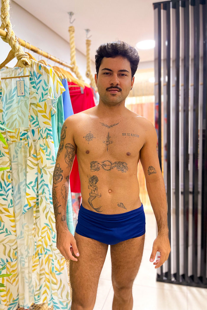 SUNGA CAVADA - AZUL MARINHO