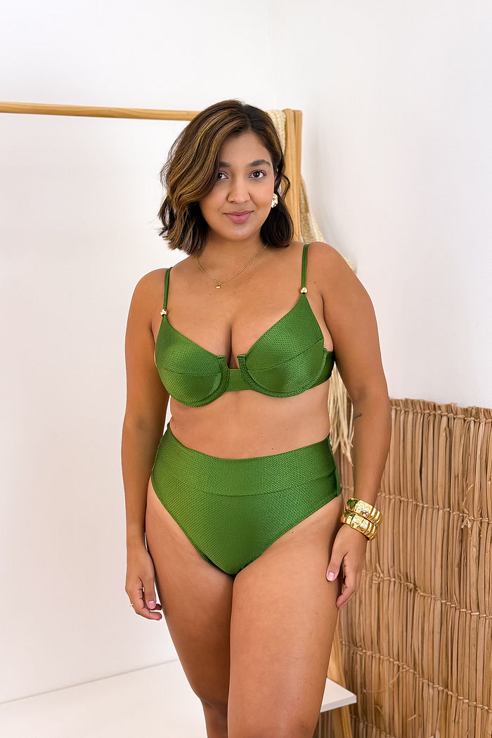 ARO STIL COM CALCINHA HOT PANTS - VERDE MILITAR