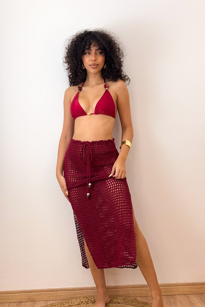 SAIA CROCHÊ - BORDÔ