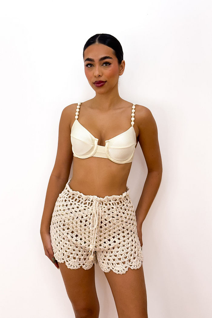 SHORT CROCHÊ SUNSET - OFF WHITE