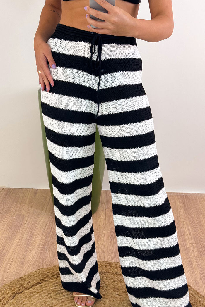 CALÇA VERSALHES - PRETO E BRANCO