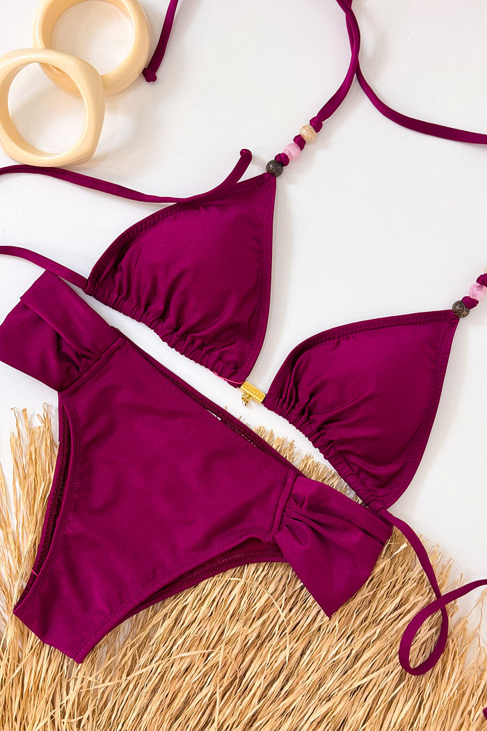 CORTININHA MIÇANGAS CALCINHA BOMBOM - BORDÔ