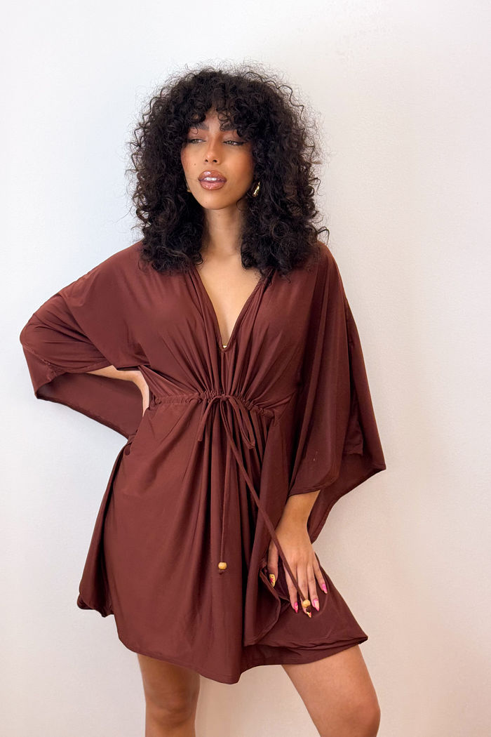 KAFTAN CURTA - MARROM