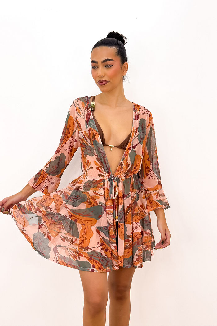 SAIDA CURTA ILUSION -  ESTAMPA ROSÊ